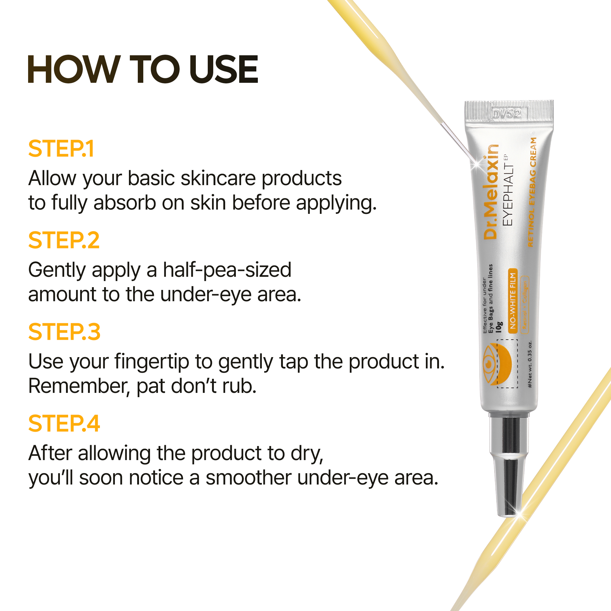 Retinol Eyebag Cream detail view 7 — Melax K-Beauty