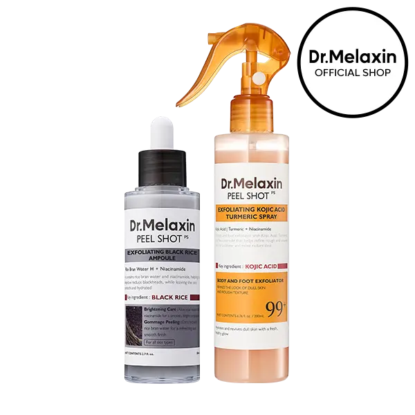Body & Face Peel Shot Duo main product shot β Melax K-Beauty