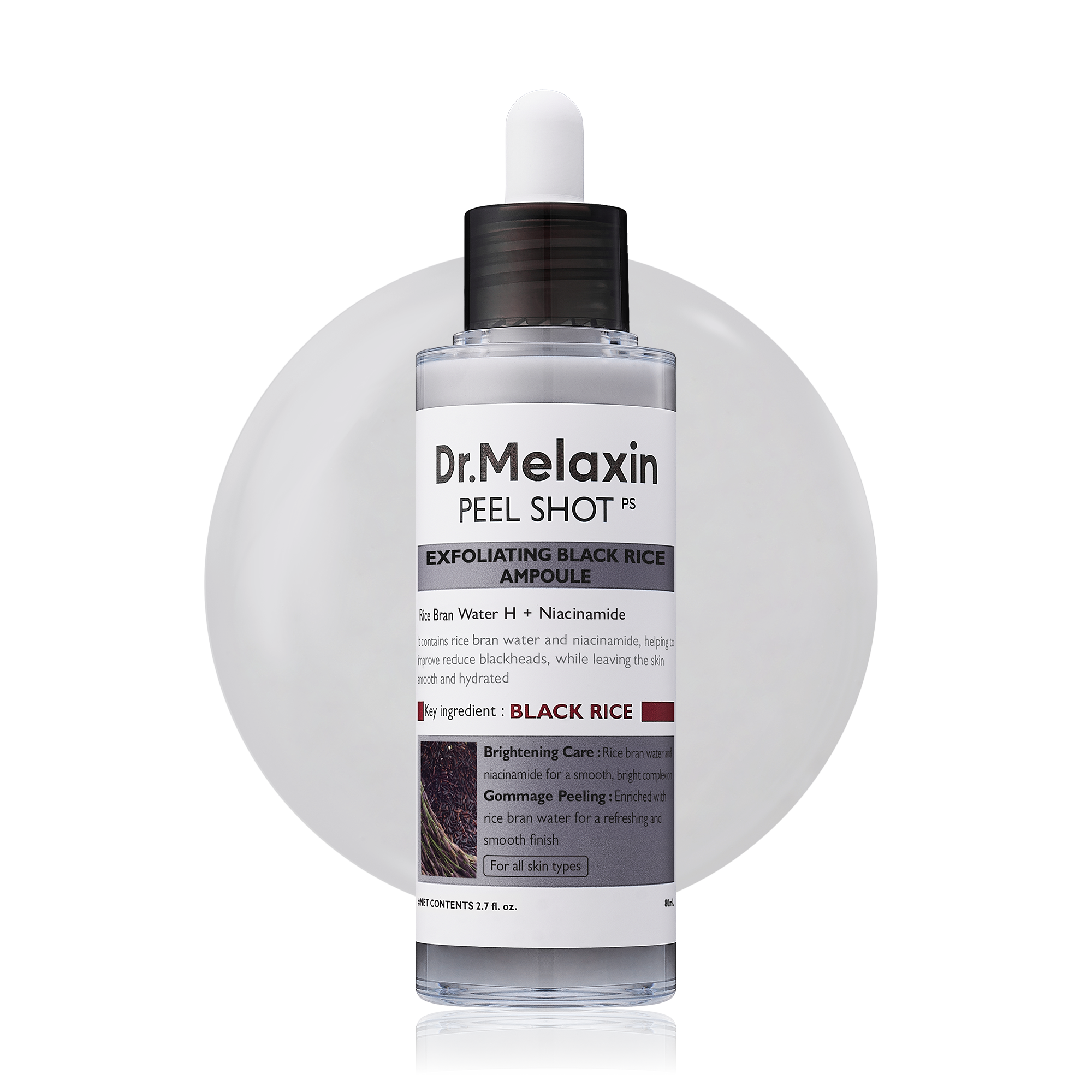 Peel Shot Glow Black Rice Ampoule main product shot β Melax K-Beauty