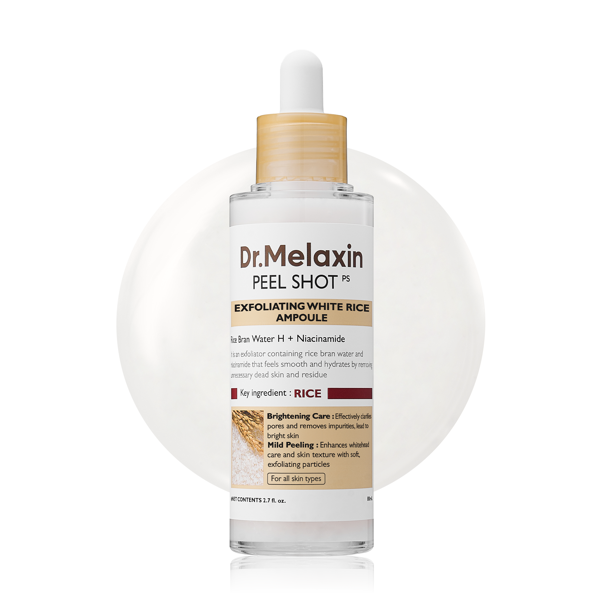 Peel Shot Glow White Rice Ampoule main product shot β Melax K-Beauty