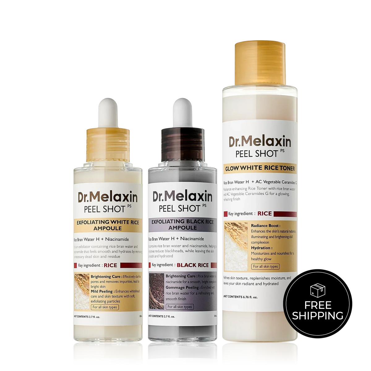 Peel Shot Glow Rice Line main product shot — Melax K-Beauty