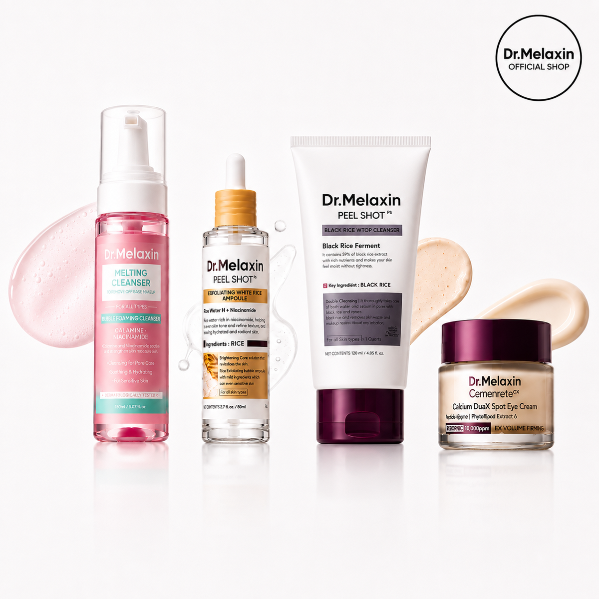 Calcium Skincare Bundle main product shot — Melax K-Beauty